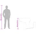 vidaXL Kreslo sivé 60 cm umelá koža