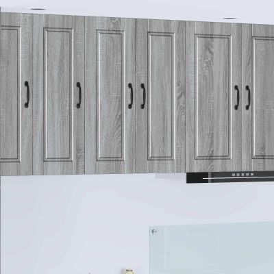 vidaXL Nástenná skrinka PORTO 2 pcs Sivý Sonoma 30 x 31 x 80 cm