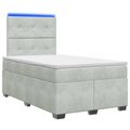 vidaXL Posteľ boxspring s matracom Svetlosivá 120 x 190 cm Zamat