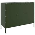 vidaXL Komoda olivovozelená 100,5x39x79 cm oceľ