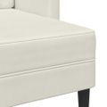 vidaXL 2-miestna pohovka s leňoškou Krémová v tvare L 125 cm Zamat