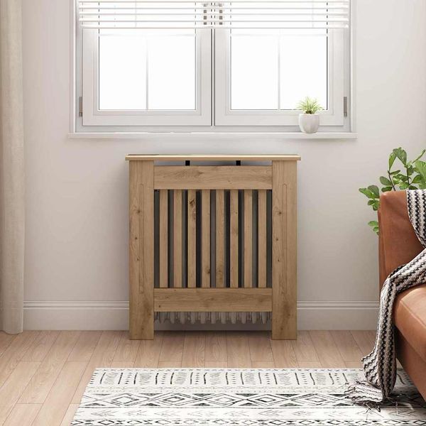 vidaXL Kryt radiátora Remeselný dub 78 x 19 x 81,5 cm Kompozitné drevo