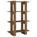 vidaXL Knižnica/deliaca stena tmavý dub 80x30x123,5 cm