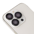 Set of lens glasses for iPhone 16 Plus 6,7" black frame (2pcs)
