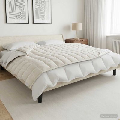 vidaXL Záťažová deka Biela 138 x 200 cm 6 kg 100% Bavlna 205T