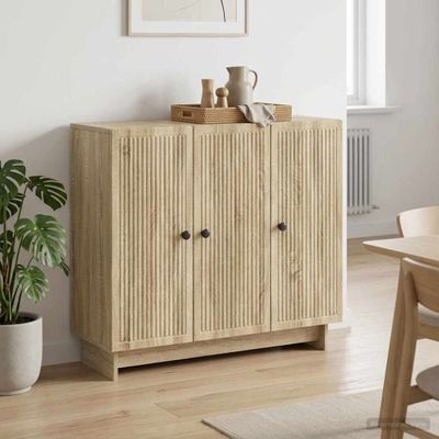 vidaXL Servírovacia skriňa Dub sonoma 89 x 34,5 x 80 cm