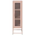 vidaXL Highboard Pink 36x39x123 cm Oceľ valcovaná za studena