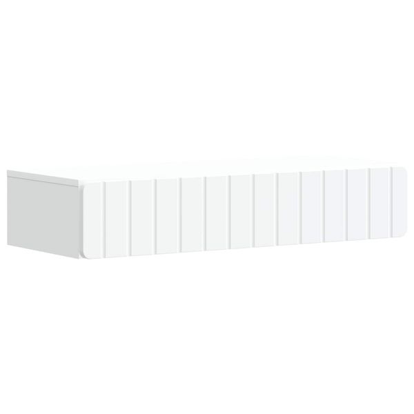 vidaXL Nástenný bočný stôl Biela 87,5 x 34,5 x 17 cm Kompozitné drevo