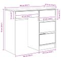 vidaXL Stôl Staré drevo Kompozitné drevo 90 x 37,5 x 75 cm
