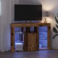 vidaXL Rohový LED TV kabinet 100x40x68cm Staré drevo Kompozitné drevo