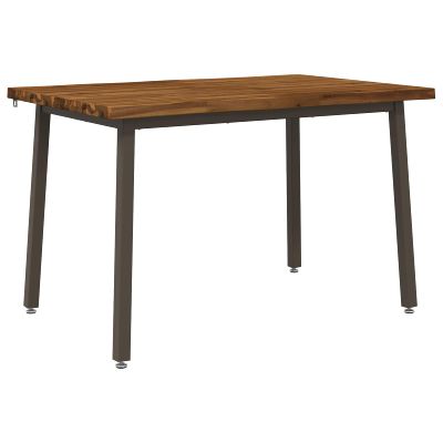 vidaXL 120 x 70 x 75 cm Pevné akáciové drevo Prírodná a kávová