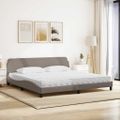 vidaXL Posteľ s matracom Dover sivohnedá 200x200 cm látka