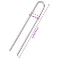 vidaXL Stanové kolíky 12 ks v tvare U 37 cm Ø10 mm pozinkovaná oceľ