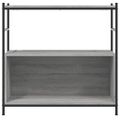 vidaXL Knižnica sivý dub sonoma 80x30x78,5cm kompozitné drevo a železo