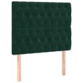 vidaXL Posteľný rám boxsping s matracom tmavozelený 90x200 cm zamat