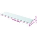 vidaXL Poličky 2 ks panel z priehľadného skla 90x20 cm