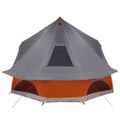 vidaXL Tipi stan 10-miestny Šedá a oranžová taft