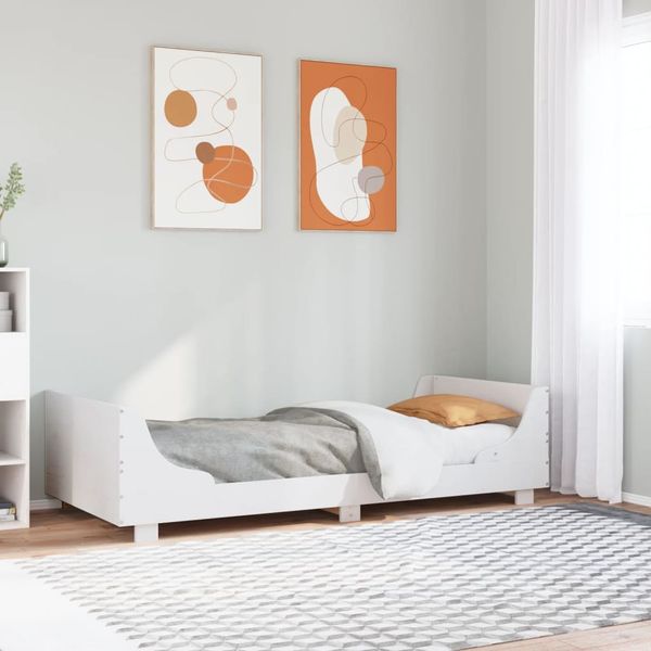 vidaXL Posteľ bez matraca biela 75x190 cm masívna borovica
