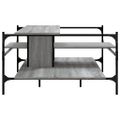 vidaXL Konferenčný stolík sivý sonoma 100x100x48,5 cm kompozitné drevo