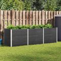 vidaXL Vyvýšený záhradný záhon 300x100x91 cm WPC sivý