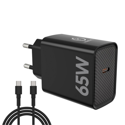 Rebeltec H1065 sieťová nabíjačka 65W s káblom USB-C na USB-C 2m čierna