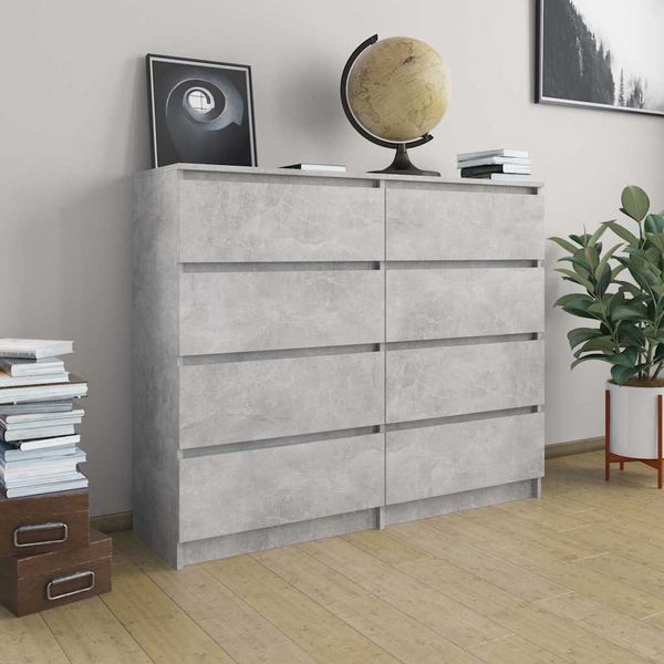 vidaXL Komoda so zásuvkami sivá 120x35x99 cm drevotrieska