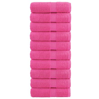 vidaXL Prémiové uteráky pre hostí SOLUND 10 ks ružové 30x50 cm 600 g/m²