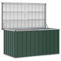 vidaXL Záhradný úložný box zelený 129x67x65 cm