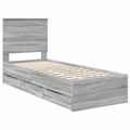vidaXL Rám postele Sivý Sonoma 75 x 190 cm Inžinierske drevo
