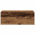 vidaXL Plávajúci nočný stolík Old Wood 40x32x15 cm Engineered Wood