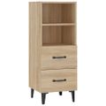 vidaXL Komoda vo farbe dubu sonoma 34,5x34x90 cm spracované drevo