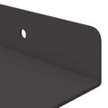 vidaXL Závesná polica 4 ks Čierny 60 x 8,5 x 2,5 cm Oceľ