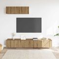 vidaXL 3-dielna súprava TV skrinky na stenu Artisan Dub 100x30x30 cm