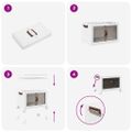 vidaXL stohovateľný úložný box s kolieskami 28 L 48,5x29,5x33 cm