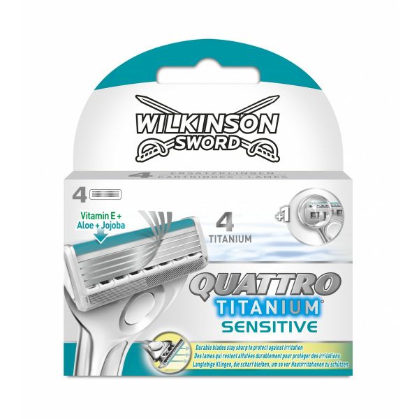 Wilkinson Quattro Titanium Sensitive náhradné hlavice 4 ks