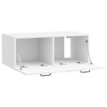 vidaXL Nástenná TV skrinka Biela s vysokým leskom 78,5 x 41 x 30 cm