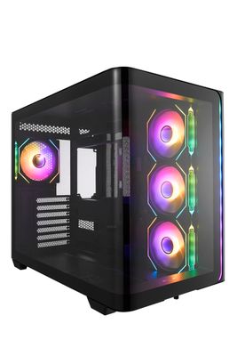 FSP M580-BP/Midi Tower/Transpar./Čierna