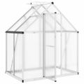 vidaXL Skleník so základovým rámom strieborný 169x114x195 cm hliník
