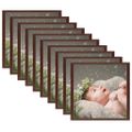 vidaXL Fotorámiky na stôl, koláž 10 ks, tmavočervené 20x20 cm