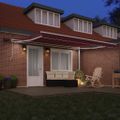 vidaXL Ručne zaťahovacia markíza s LED vínová 450x300 cm
