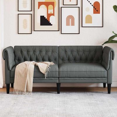 vidaXL Pohovka Tmavo šedá 182,5 x 74,5 x 74,5 cm Polyester