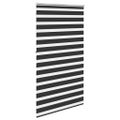 vidaXL Zebrová roleta 120,9x230 cm, šírka látky 116,7 cm, čierna