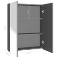 vidaXL Kúpeľňová zrkadlová skrinka 60x15x75 cm MDF antracitová