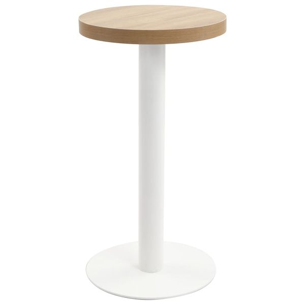vidaXL Bistro stolík bledohnedý 40 cm MDF