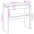 vidaXL Konzolový stolík Artisan Dub 80x30x80 cm Konštruktérske drevo