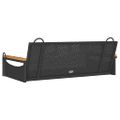 vidaXL Hojdacia lavica čierna 109x62x40 cm polyratan