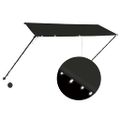 vidaXL Zaťahovacia markíza s LED 300x150 cm antracitová