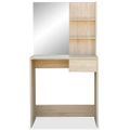 vidaXL Toaletný stolík, kompozitné drevo 75x40x141 cm, dubový