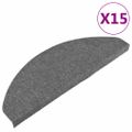 vidaXL Samolepiace nášľapy na schody 15 ks 65x22,5x3,5 cm sivé