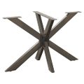 vidaXL Noha jedálenského stola v tvare pavúka, čierna 120x68x(72-73) cm, oceľ
